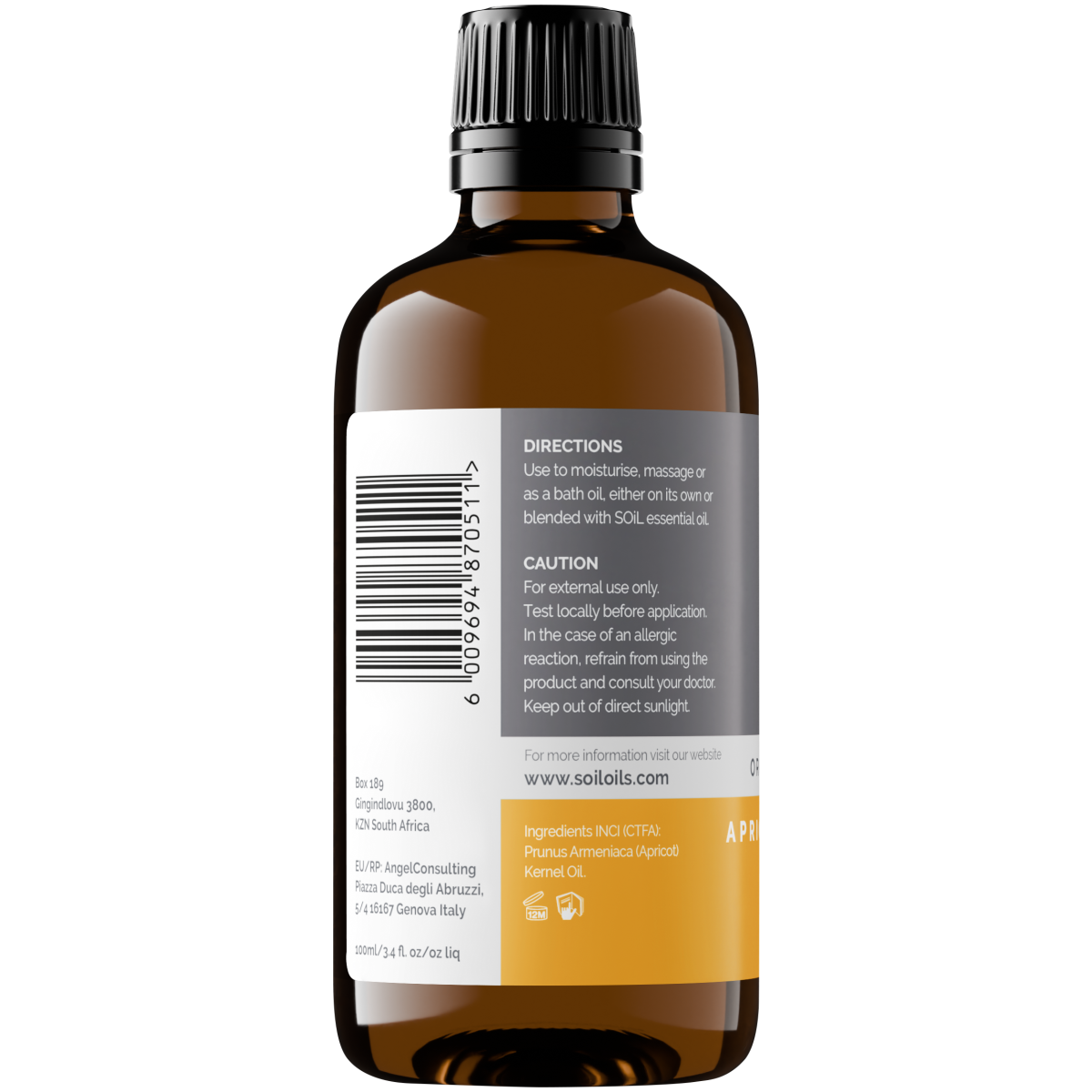 Organic Apricot Kernel Oil (Prunus Armeniaca) 100ml